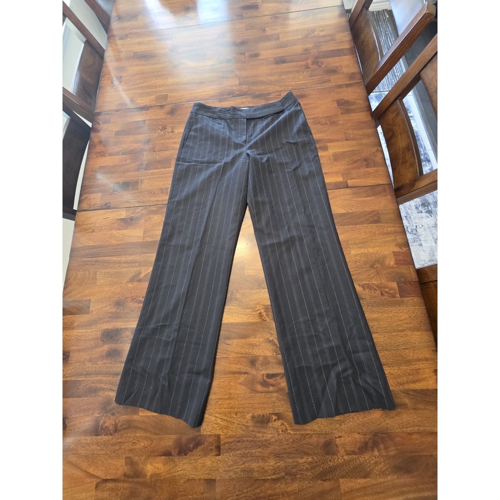 Ann Taylor Loft Women's Dress Pants Wool Spandex Stretchy Wide Leg Black Size 8